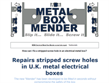 Tablet Screenshot of metalboxmender.com